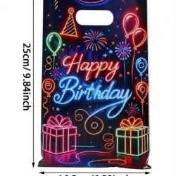 Bolsas Regalo Feliz Cumpleaños Negras