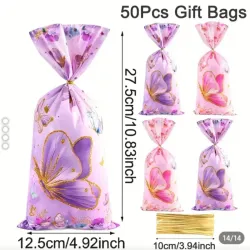 Bolsas regalo Mariposas ROSADAS y Malvas