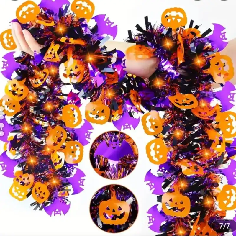 Cadeneta Murciélago Calabaza para Halloween 🎃 