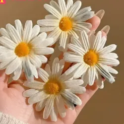 Clip de Pelo Margaritas Blancas Tamaño Natural