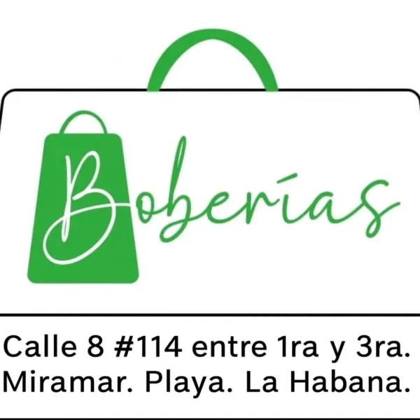 Boberias es una Tienda Fisica situada en Miramar en Calle 8 numero 114 entre 1ra y 3ra. Nos especializamos en Productos Simples y Utiles pero Interesantes que pueden Hacer mas Facil tu Dia, Preparar facilmente un Regalo o Comprar Alimentos de Ultimo Minuto en Nuestra Especialidad. Abre este enlace para unirte a mi grupo de WhatsApp: https://chat.whatsapp.com/CLB71SdvkKGHv6GoDn9VQl?mode=ems_share_c