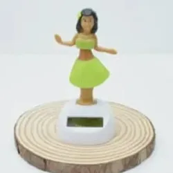 DECORACION DE AUTO HAWAIANA VERDE con PANEL SOLAR