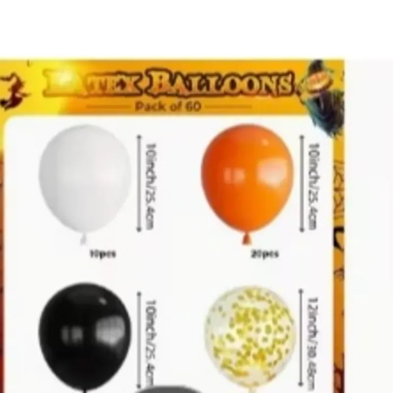 Globos colores de Halloween 🎃 100 cup c/u