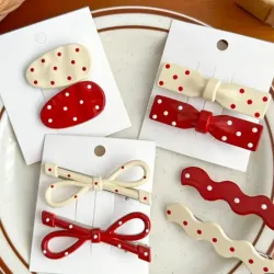 HEBILLAS ROJAS Y BLANCAS