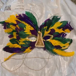 Máscara de Pluma de Pavo Real Hecha a Mano Halloween 🎃 