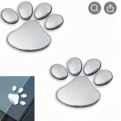 PEGATINA PARA AUTOS DE PATITAS PLATEADAS