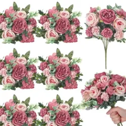 Set de Flores Rosa Viejo