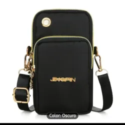 Bandolera de Nilon Negra para Movil