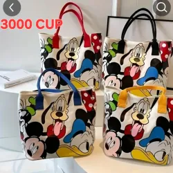 BOLSA de TELA TEMA MINNIE and MICKIE MOUSE