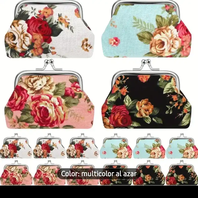 MONEDEROS Modelito ANTIGUOS Tematica de FLORES