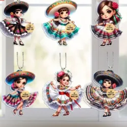 MUNECA BALLET MEXICANA COLGADORES AUTOS