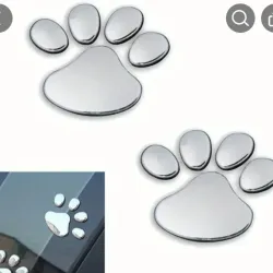 PEGATINA PARA AUTOS DE PATITAS PLATEADAS