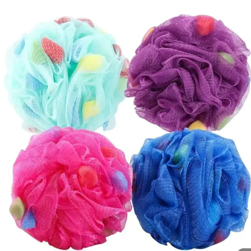 Puff de Malla para Ducharse Tupidas y Multicolores