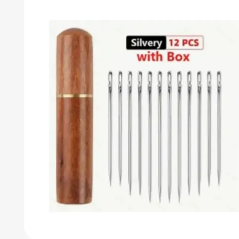 Set de 12 Agujas de coser con Estuche