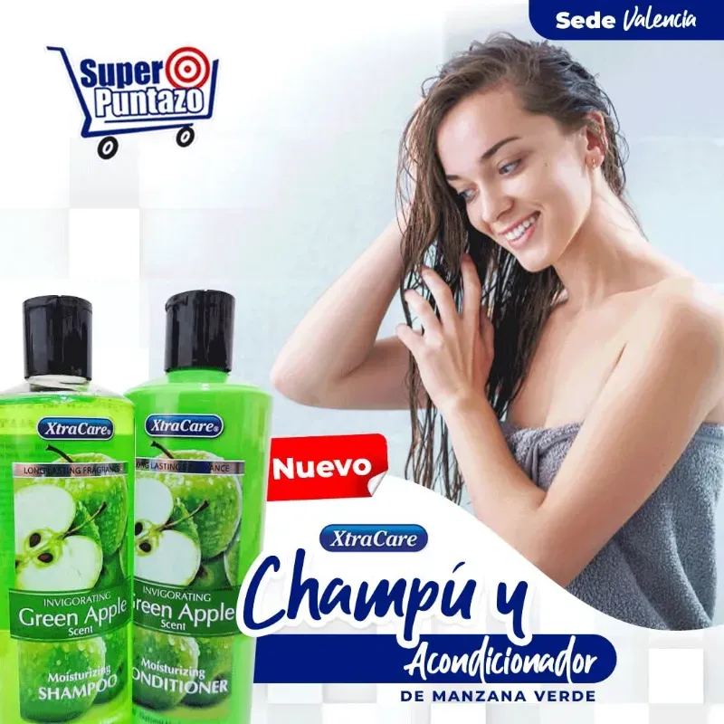 Shampoo + Acondicionador Xtra Care Green Apple (665 ml)