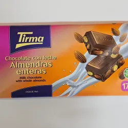Tableta de Chocolate con leche y almendras enteras 