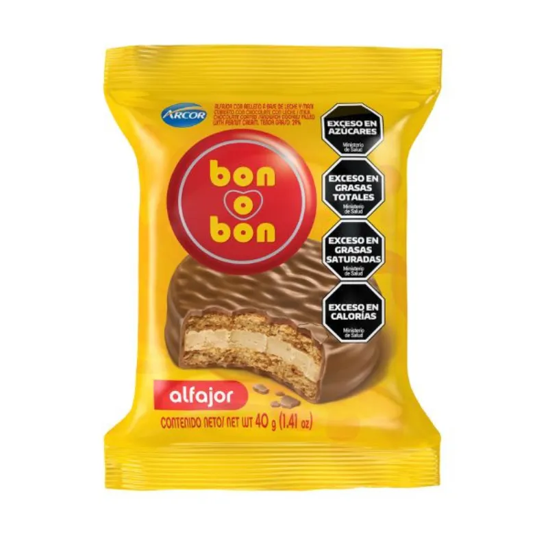 Alfajor chocolate con leche Bon o Bon