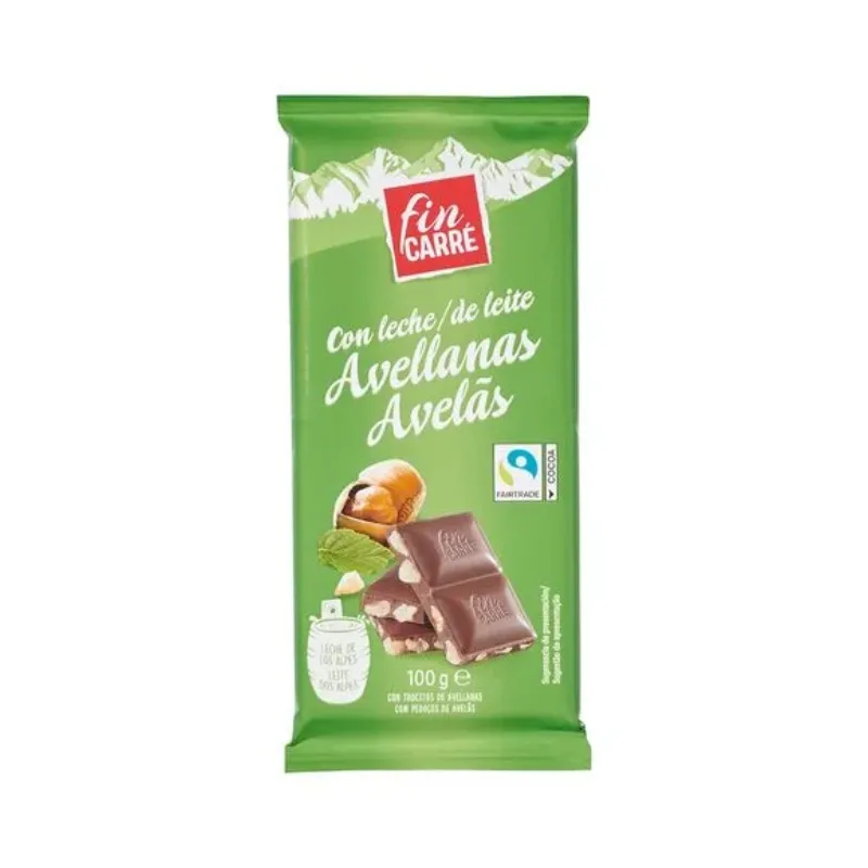 Barra de Chocolate con Avellanas Fin Carre 