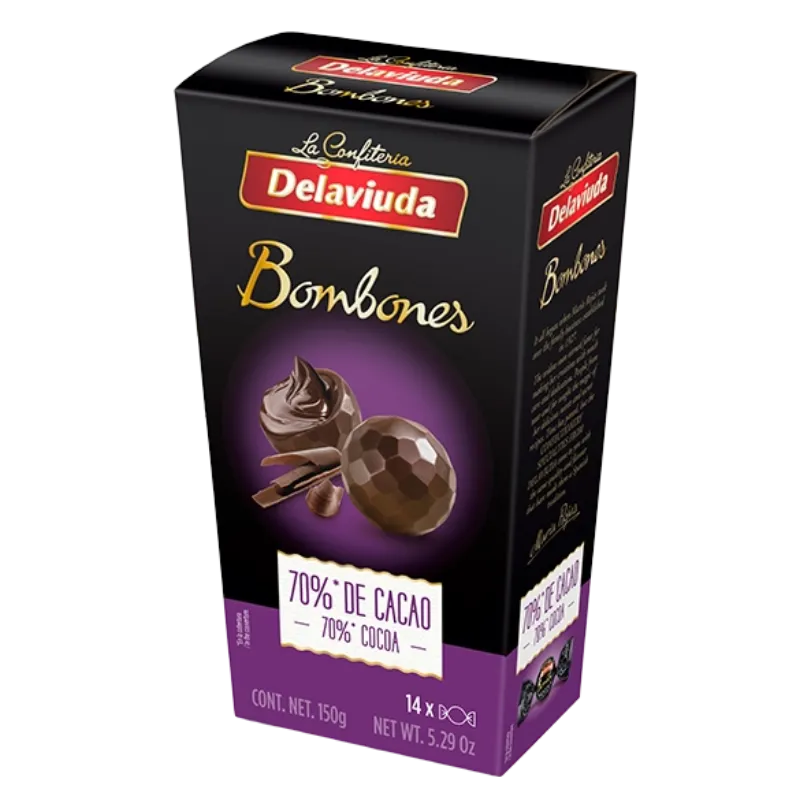 Bombones chocolate negro Delaviuda