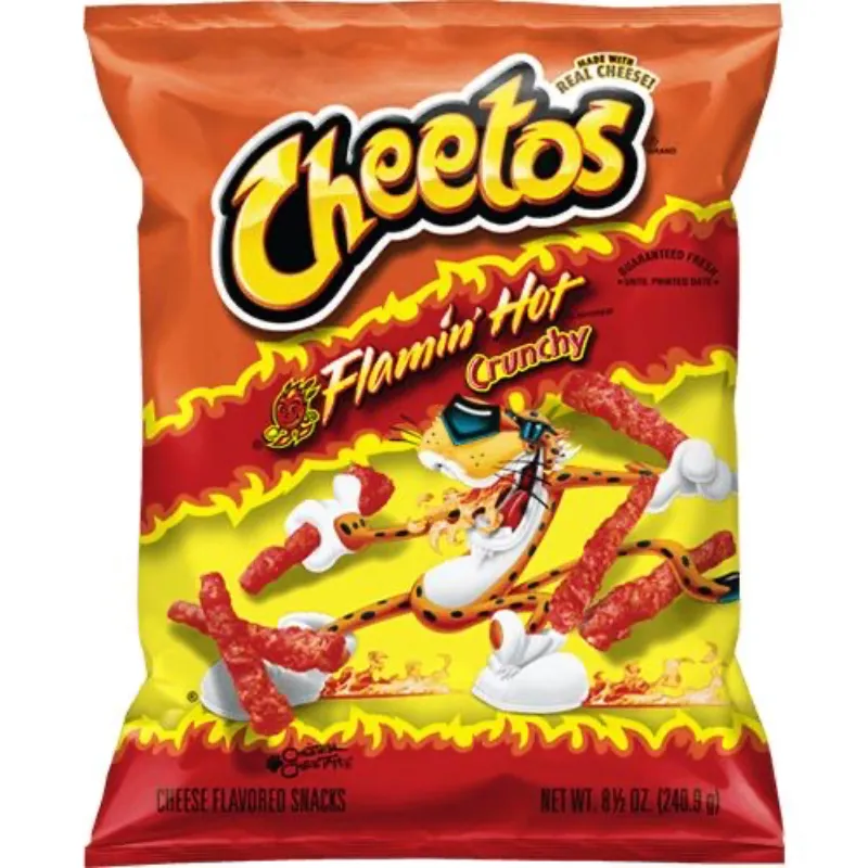 Cheetos flamin’ hot crunchy 