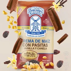 Crema de Maíz con Pasitas, Vainilla y Canela El molino criollo