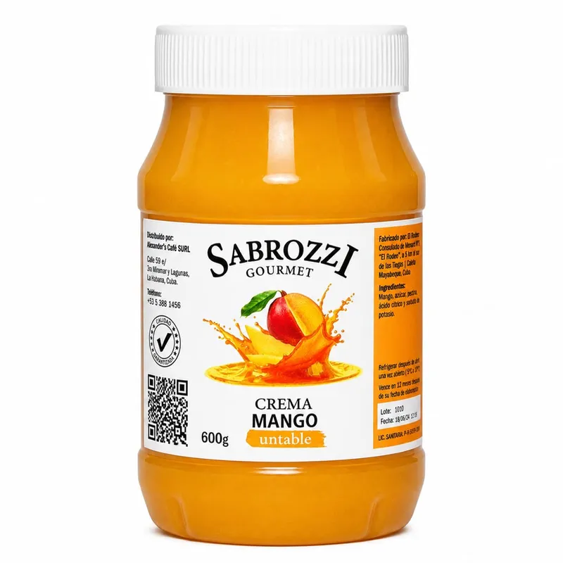 Crema Untable de Mango Sabrozzi