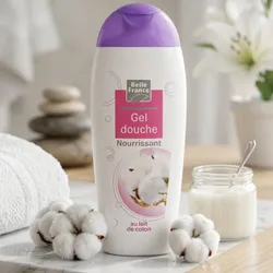 Gel de Baño Dermo Leche de Algodón Belle France