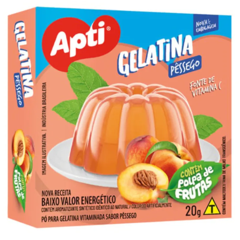 Gelatina C/Pulpa de durazno Apti 