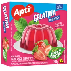 Gelatina C/Pulpa de fresa Apti 