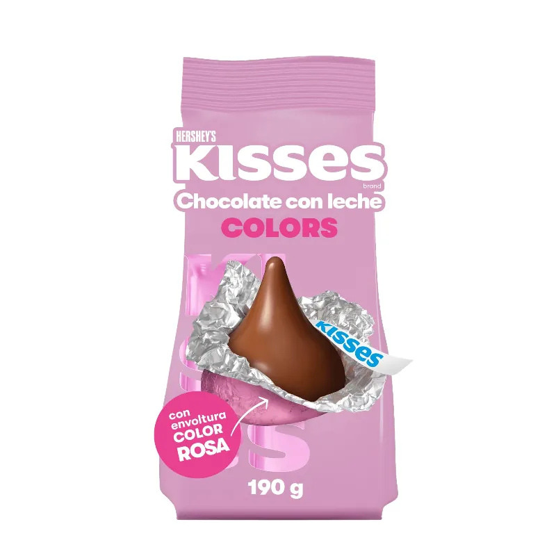 Hershey’s Kisses Chocolate con Leche Colors Rosa 