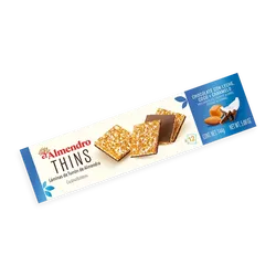Láminas Thins Turrón Almendra Chocolate con Leche, Coco y Caramelo El Almendro 