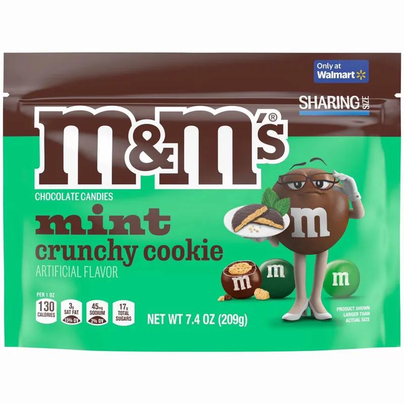 M&M's Milk Chocolate Mint Crunchy Cookie Candy
