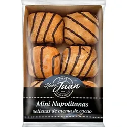 Mini Napolitanas rellenas de Cacao Hnos. Juan 