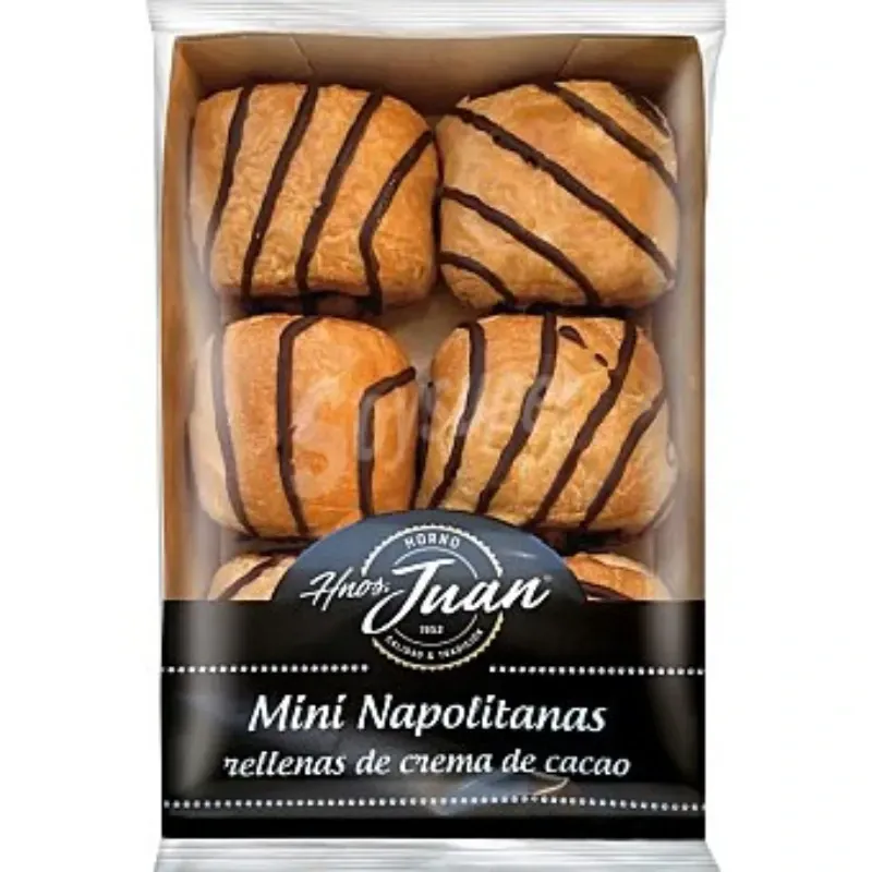 Mini Napolitanas rellenas de Cacao Hnos. Juan 