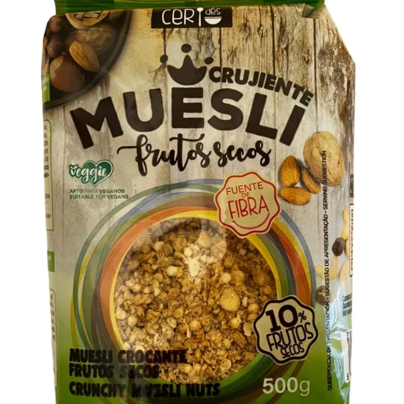 Muesli crujiente con frutos secos