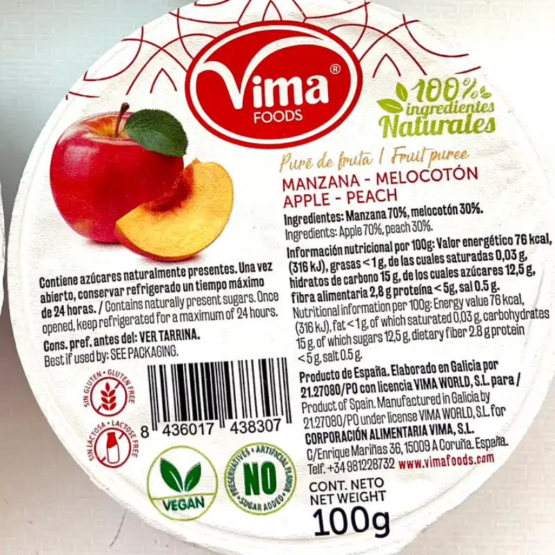 Puré de Fruta Vima 