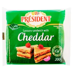 Queso para sándwich Cheedar President 