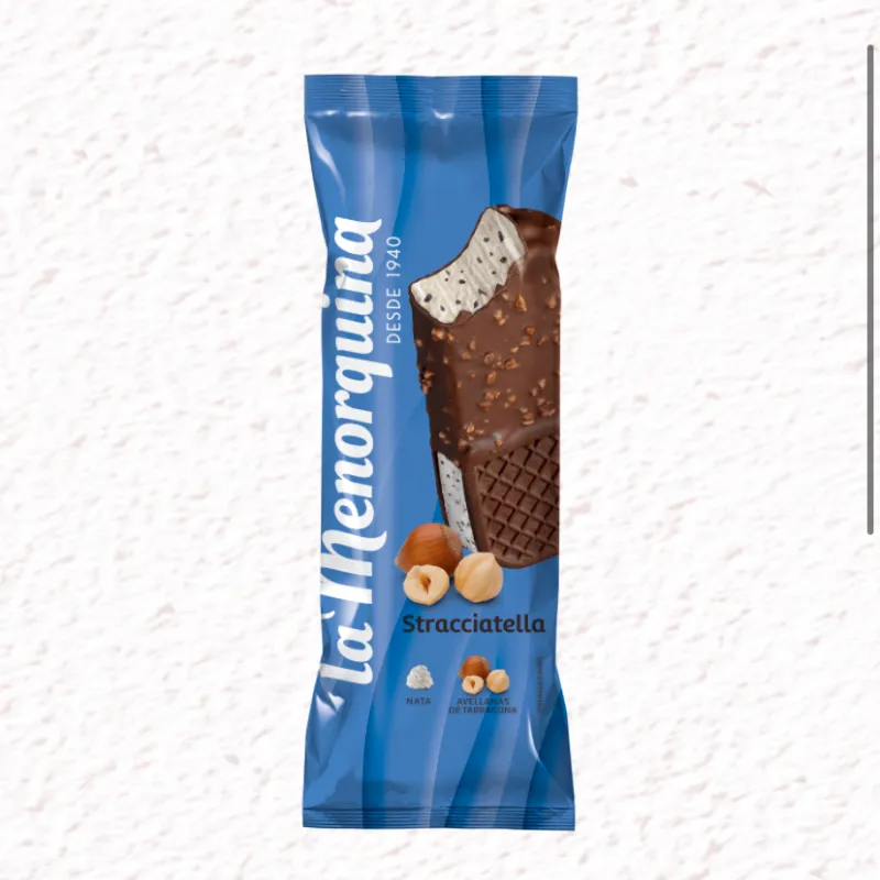 Sándwich de helado Stracciatella La Menorquina 