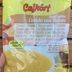 Sopa sabor cocido con Fideos Calnort 