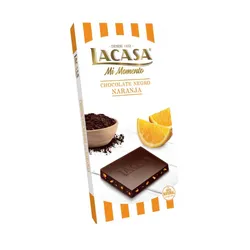 Tableta de Chocolate Negro con Naranja 