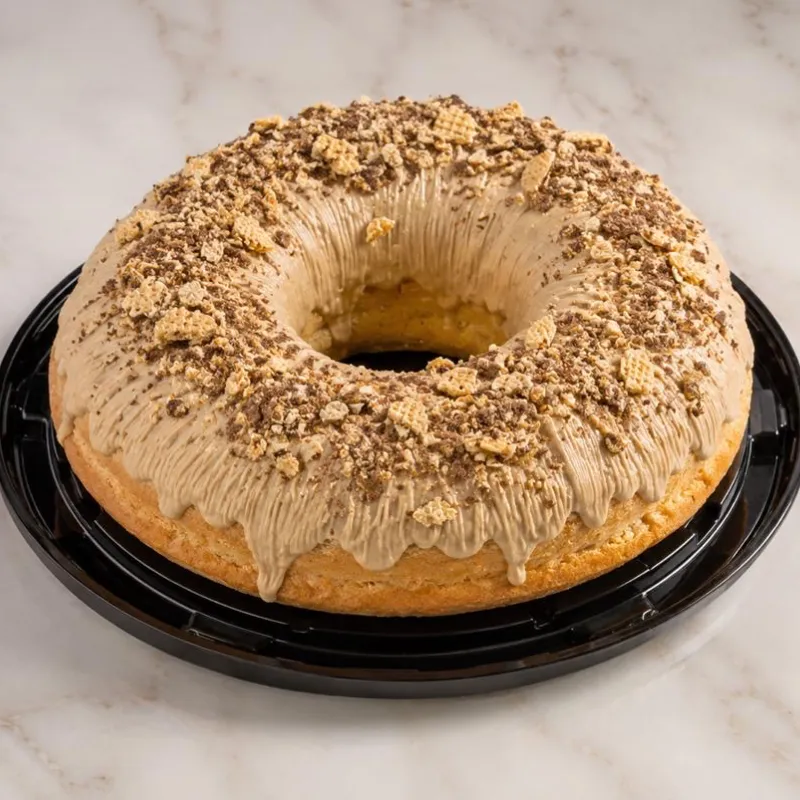 Tarta con crema blanca de Avellana y Sorbeto
