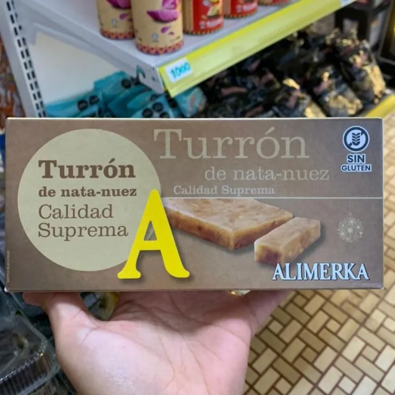 Turrón de Nata - Nuez Calidad Suprema Alimerka 