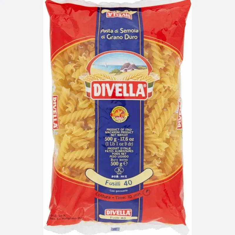 Pastas cortas Fusilli 