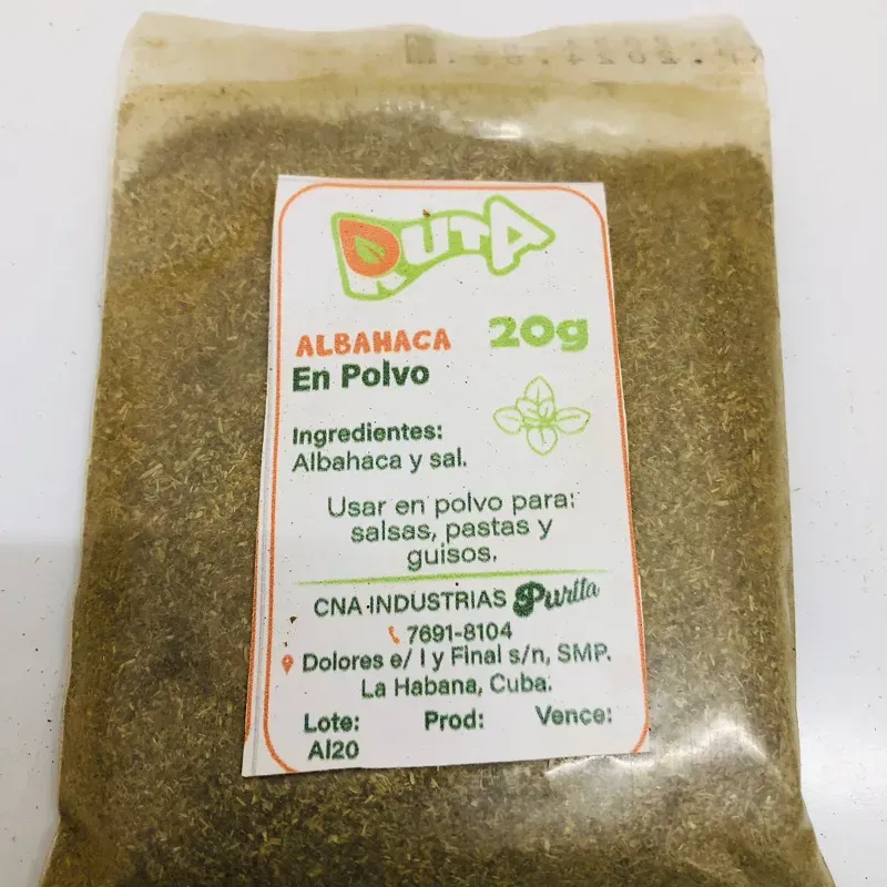 Condimento Purita Albahaca 