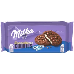 Galletas Milkas rellenas de Crema Oreso y con pepitas de chocolate