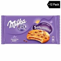 Galletas rellenas de Chocolate milka y cubiertas de pepitas de chocolate