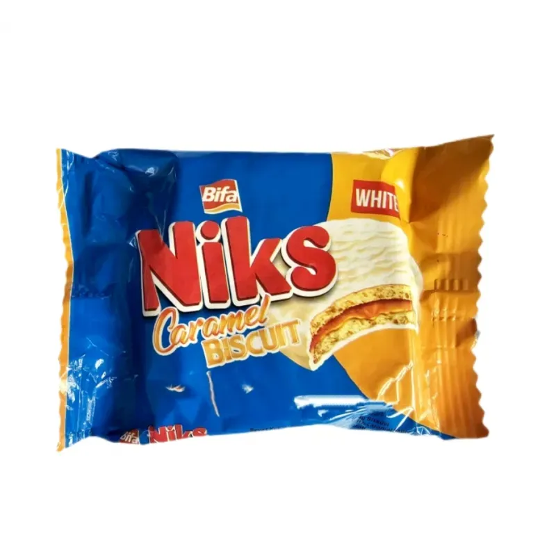 Niks Caramelo y cubierto chocolate blanco