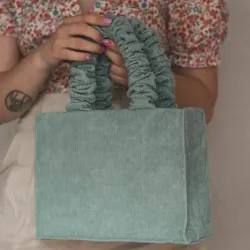 Bolsos cuadrados fruncido 