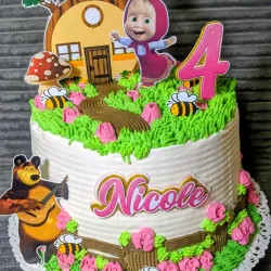 CAKE DE 22 CM 2 PANETELAS 3 RELLENOS RELLENO CREMA DE CACAO CON AVELLANA