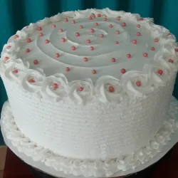 CAKE DE NATA 22CM RELLENO DE COCO RALLADO SABOR VAINILLA 